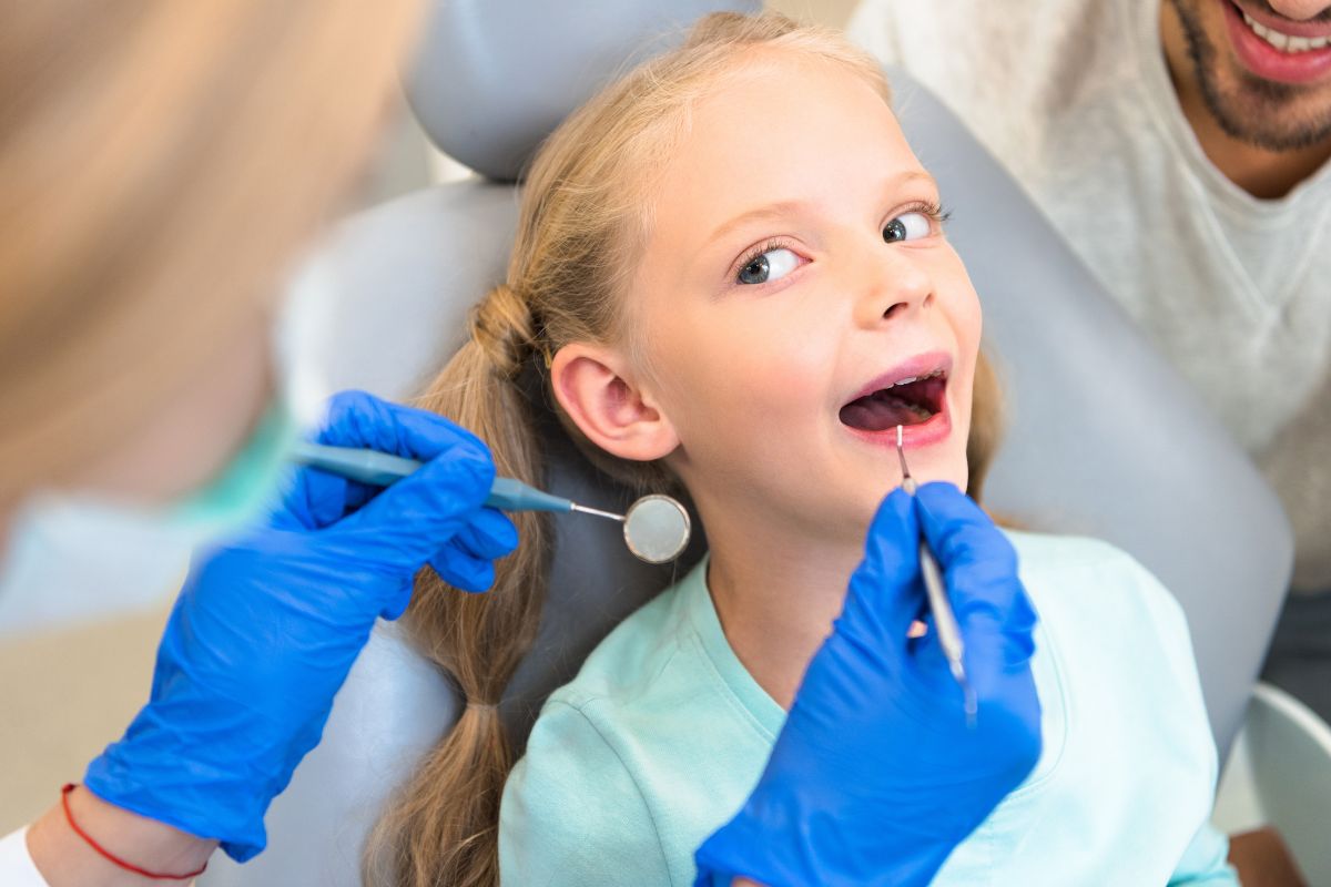 Pediatric dental checkup for healthy cavity-free smile